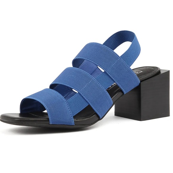 SOLSANA Blue Bolt Heel Elastic Sandals - Picture 9 of 9